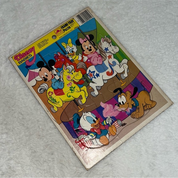 Disney Babies 1986 frame-tray puzzle ages 3-7 vintage - Picture 9 of 10